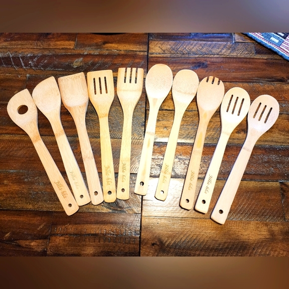 Bamboo Cooking Utensils Set - Picture 1 of 11